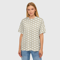 Футболка оверсайз женская Геометричный узор в японском стиле, цвет: 3D-принт — фото 2