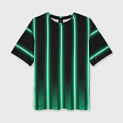Футболка оверсайз женская Neon turquoise, цвет: 3D-принт