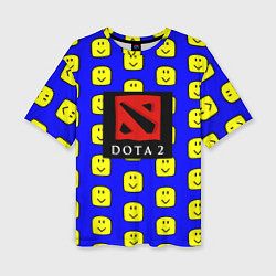 Футболка оверсайз женская Dota smile pattern, цвет: 3D-принт