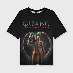 Футболка оверсайз женская Quake champions - Visor, цвет: 3D-принт