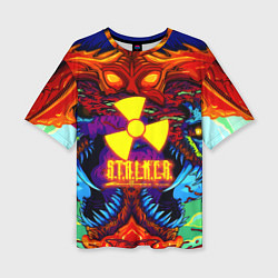 Футболка оверсайз женская Stalker монстр чернобыля, цвет: 3D-принт