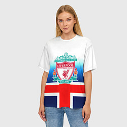 Футболка оверсайз женская Liverpool Англия, цвет: 3D-принт — фото 2