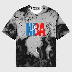 Женская футболка оверсайз NASA неоновый огонь