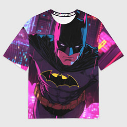 Футболка оверсайз женская Бэтмен в фиолетовом свете, цвет: 3D-принт