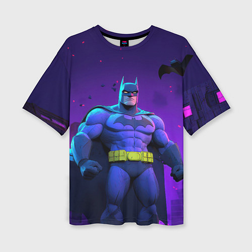 Женская футболка оверсайз Бэтмен объемная модель / 3D-принт – фото 1