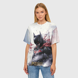 Футболка оверсайз женская Бэтмен в тумане, цвет: 3D-принт — фото 2