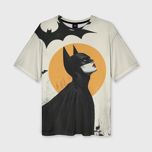 Женская футболка оверсайз Девушка Бэтмен / 3D-принт – фото 1