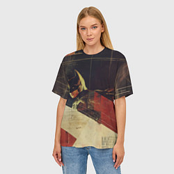 Футболка оверсайз женская Бэтмен ретро стиль, цвет: 3D-принт — фото 2