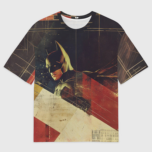Женская футболка оверсайз Бэтмен ретро стиль / 3D-принт – фото 1