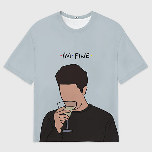 Женская футболка оверсайз Ross - im fine / 3D-принт – фото 1