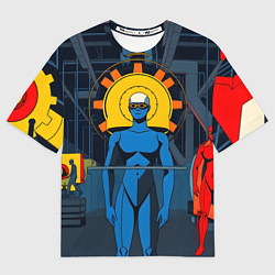 Футболка оверсайз женская Ретро фантастика, цвет: 3D-принт