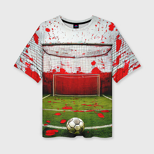 Женская футболка оверсайз Мини-футбол / 3D-принт – фото 1
