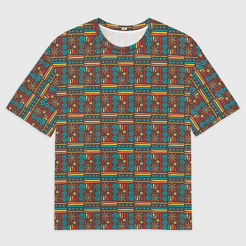 Женская футболка оверсайз Солнце джунглей / 3D-принт – фото 1