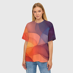 Футболка оверсайз женская Летящая вуаль, цвет: 3D-принт — фото 2