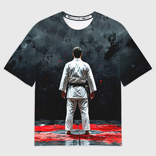 Женская футболка оверсайз Айкидоист на черном / 3D-принт – фото 1