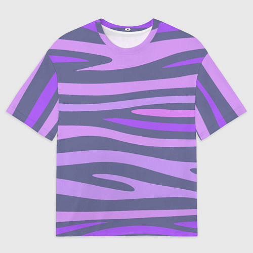Женская футболка оверсайз Лавандовые волны / 3D-принт – фото 1