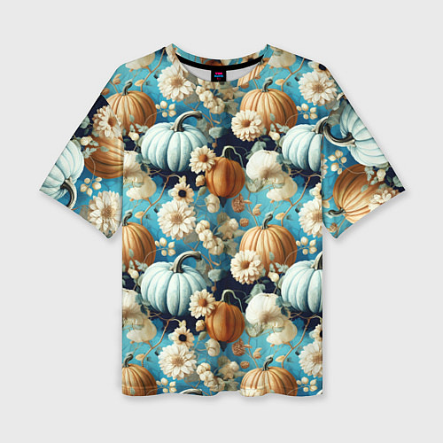 Женская футболка оверсайз Маленькие тыковки / 3D-принт – фото 1