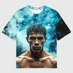 Футболка оверсайз женская Артуро Гатти в дыму, цвет: 3D-принт