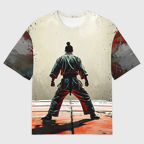 Женская футболка оверсайз Боец боевых искусств / 3D-принт – фото 1
