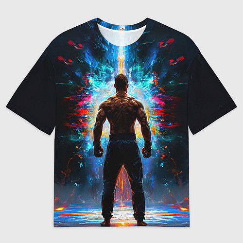 Женская футболка оверсайз Крав-мага боец / 3D-принт – фото 1