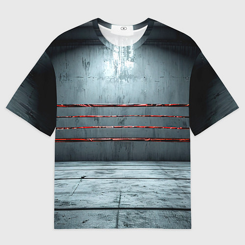 Женская футболка оверсайз Серый ринг / 3D-принт – фото 1