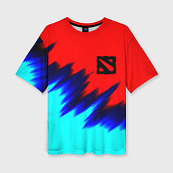 Женская футболка оверсайз Dota краски