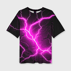 Футболка оверсайз женская The color is pink and black, цвет: 3D-принт