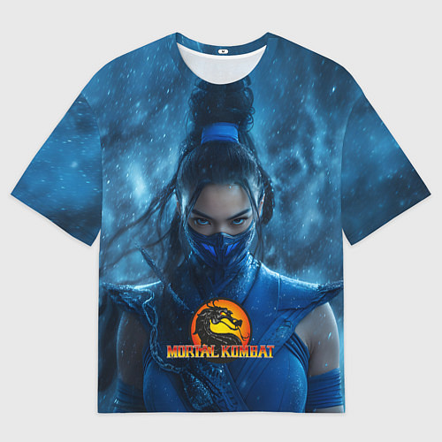Женская футболка оверсайз Китана в классическом костюме МК / 3D-принт – фото 1