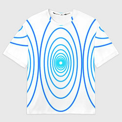 Футболка оверсайз женская Овалы с свечением, цвет: 3D-принт