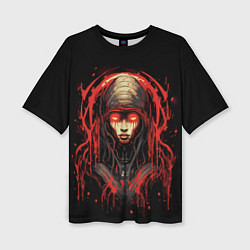 Футболка оверсайз женская Инопланетная кибер-девушка, цвет: 3D-принт