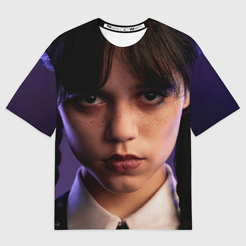 Женская футболка оверсайз Wednesday - Ortega / 3D-принт – фото 1