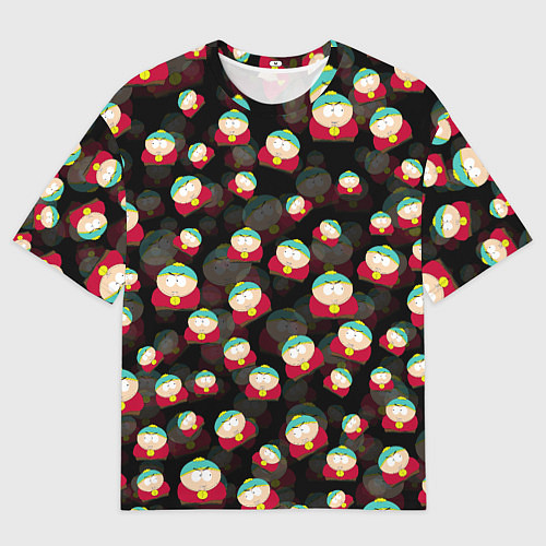 Женская футболка оверсайз Эрик Картман паттерн / 3D-принт – фото 1