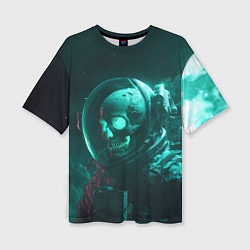 Футболка оверсайз женская Скелет в космосе, цвет: 3D-принт
