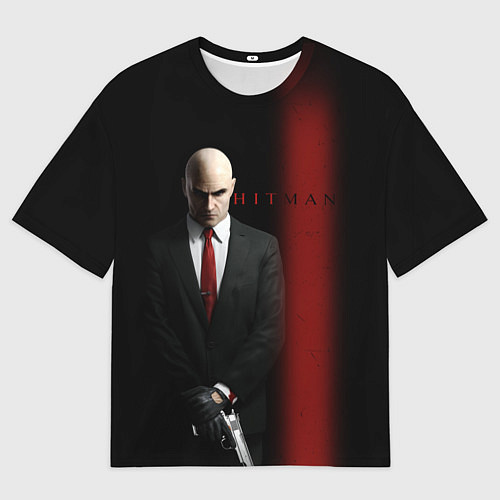 Женская футболка оверсайз Агент Hitman / 3D-принт – фото 1