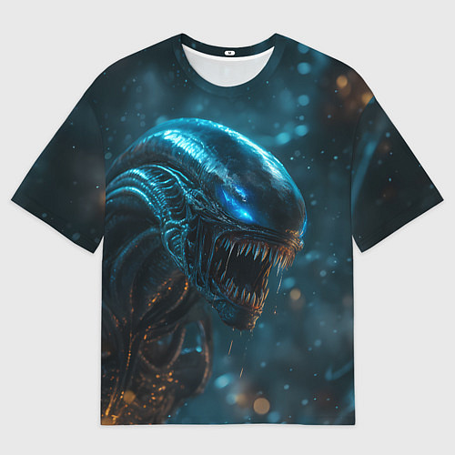 Женская футболка оверсайз Alien space / 3D-принт – фото 1