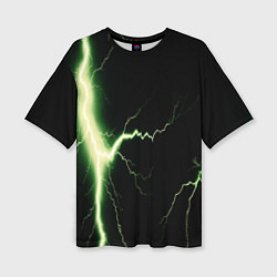 Женская футболка оверсайз Lightning yellow текстура