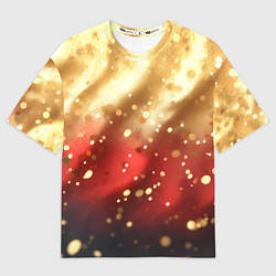 Футболка оверсайз женская Волнистая текстура с блестками, цвет: 3D-принт