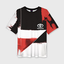 Футболка оверсайз женская Toyota логотип, цвет: 3D-принт