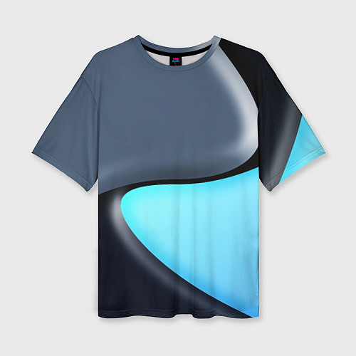 Женская футболка оверсайз Разноцветный / 3D-принт – фото 1