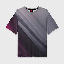 Женская футболка оверсайз Color black grey