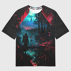 Женская футболка оверсайз Выживание