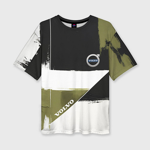Женская футболка оверсайз Volvo логотип / 3D-принт – фото 1
