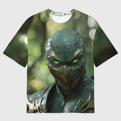 Женская футболка оверсайз Reptile green Mortal kombat
