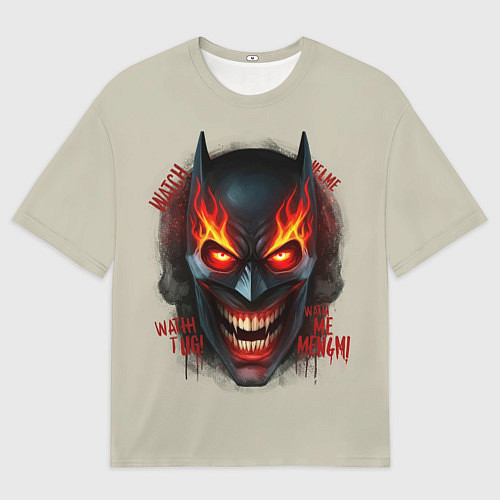 Женская футболка оверсайз Огенный Бэтмент / 3D-принт – фото 1