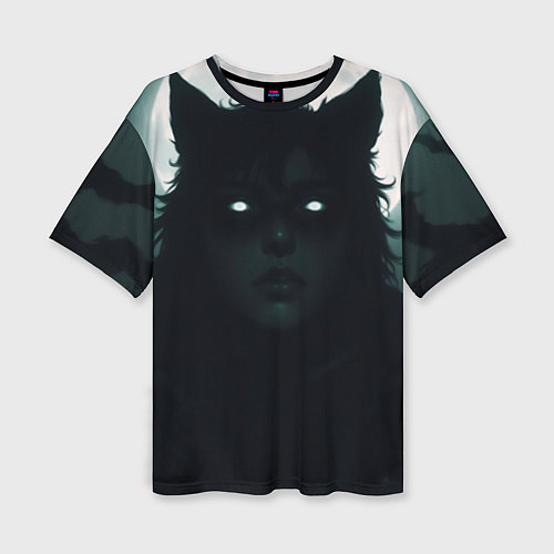 Женская футболка оверсайз Волчица / 3D-принт – фото 1