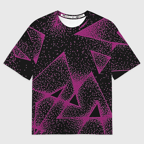 Женская футболка оверсайз The triangle is pink / 3D-принт – фото 1