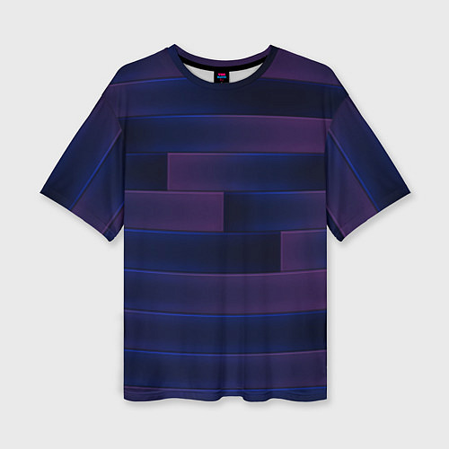 Женская футболка оверсайз Color blue square / 3D-принт – фото 1