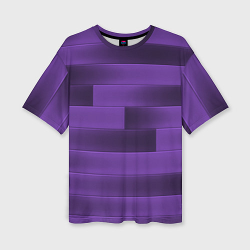 Женская футболка оверсайз Color purple square / 3D-принт – фото 1