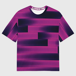 Женская футболка оверсайз Color pink square