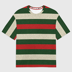 Футболка оверсайз женская Цветные лини текстура ткани, цвет: 3D-принт